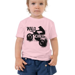 Wild Child Dirtbike Rider Toddler T-Shirt - Off-Road Adventure Tee for Young Moto Motocross Racers
