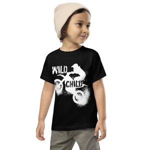 Wild Child Dirtbike Rider Toddler T-Shirt - Off-Road Adventure Tee for Young Moto Motocross Racers