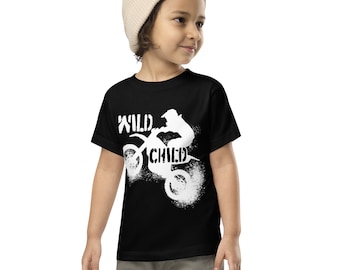 Wild Child Dirtbike Rider Toddler T-Shirt - Off-Road Adventure Tee for Young Moto Motocross Racers