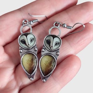 Vintage Style Owl Dangle Earrings Ethnic Style Boho Jewelry