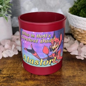 Hell&#39;s Greatest Dad? Alastor! - Hazbin Hotel - Handmade Soy Wax Candle!