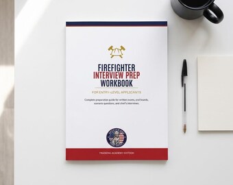 Werkboek voorbereiding sollicitatiegesprek brandweerman | Mondelinge boardvragen, STAR-methode, scenariooefening | PDF-studiegids voor aanvragers op instapniveau