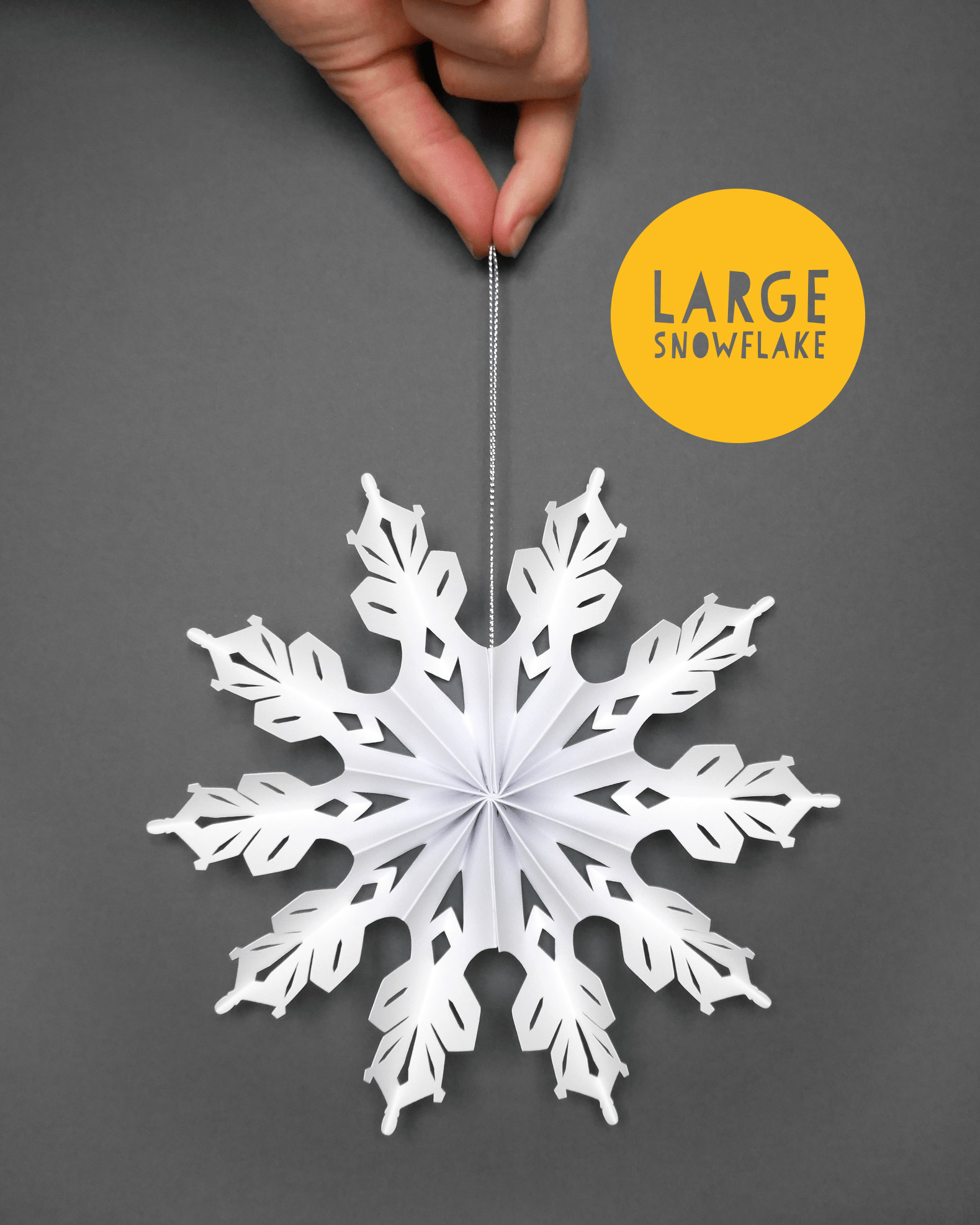 Origami Snowflake Ornament set ecofriendly 3D hanging Etsy