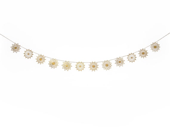 Elegant White And Gold Regal Personalised Birthday Party Bunting Banner Garland