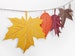 Autumn Leaves Garland paper leaf bunting in autumnal colours. Eco friendly Thanksgiving, wedding backdrop, fall home decor photography prop 