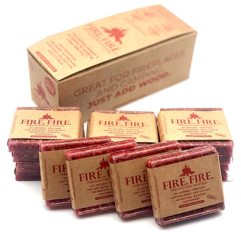 All Natural- Quick Easy Fire Starters. Waterproof- 16 Pack 