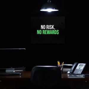 No Risk No Reward Motivational Canvas or Poster Print Ingredients JDM Do Both! Stay Humble Grind Hustle Sacrifice Entrepreneur Office decor