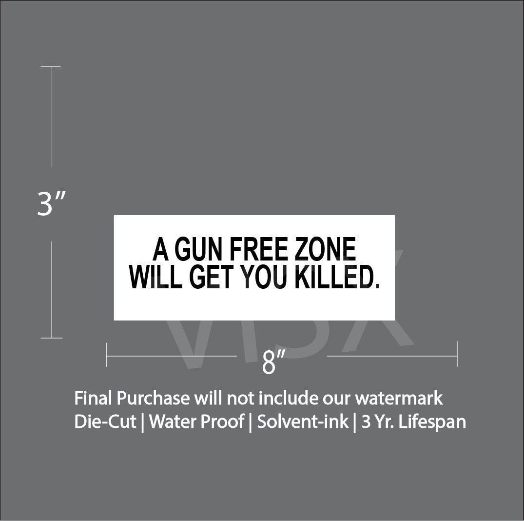 This Is Definitely Not A Gun Free Zone Sticker/decal 3x4.5 Warning NRA p39 