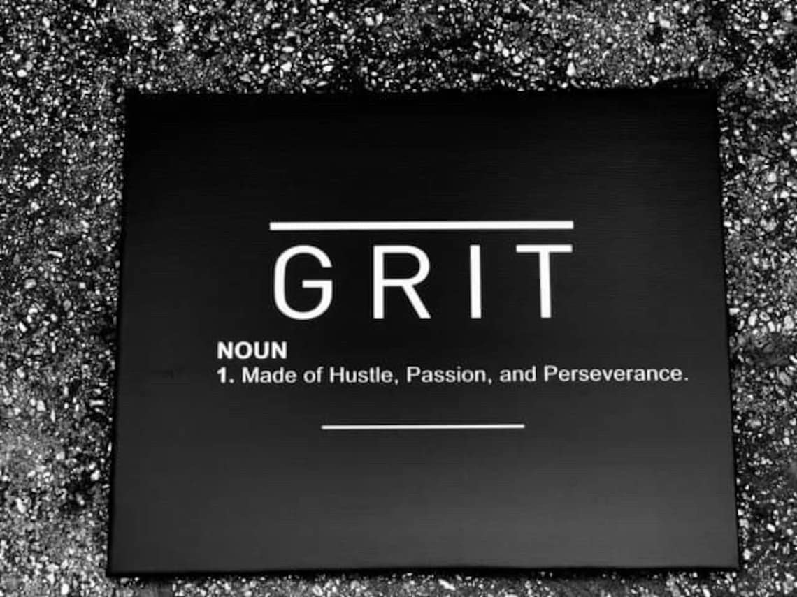 Grit Noun Motivational Canvas or POSTER Print Quote Verb Etsy