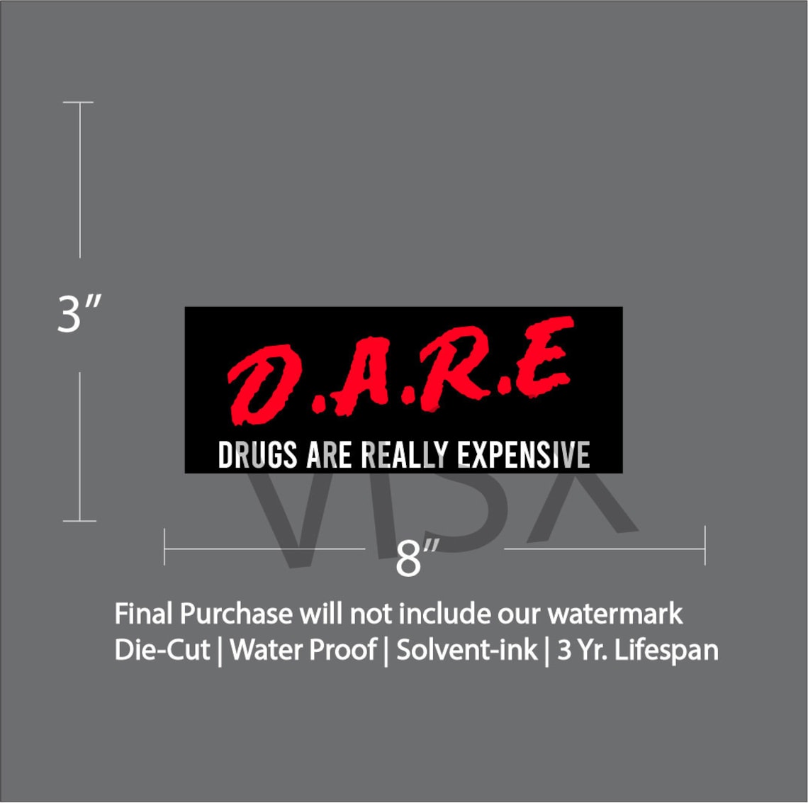 Dare Drugs Are Really Expensive Bumper Sticker Interior Etsy