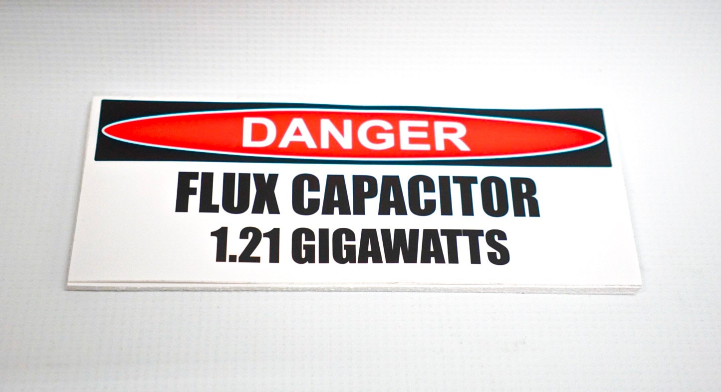 Flux Capacitor Gigawatt Bumper Sticker Interior or Exterior JDM Prank
