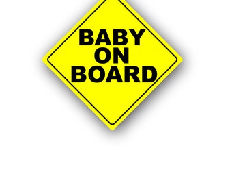 Baby on Board Bumper Sticker Interior or Exterior JDM Prank Weatherproof Daily Driver kids on board
