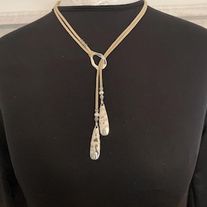Faux Suede Choker, Boho Choker, Suede Wrap Choker
