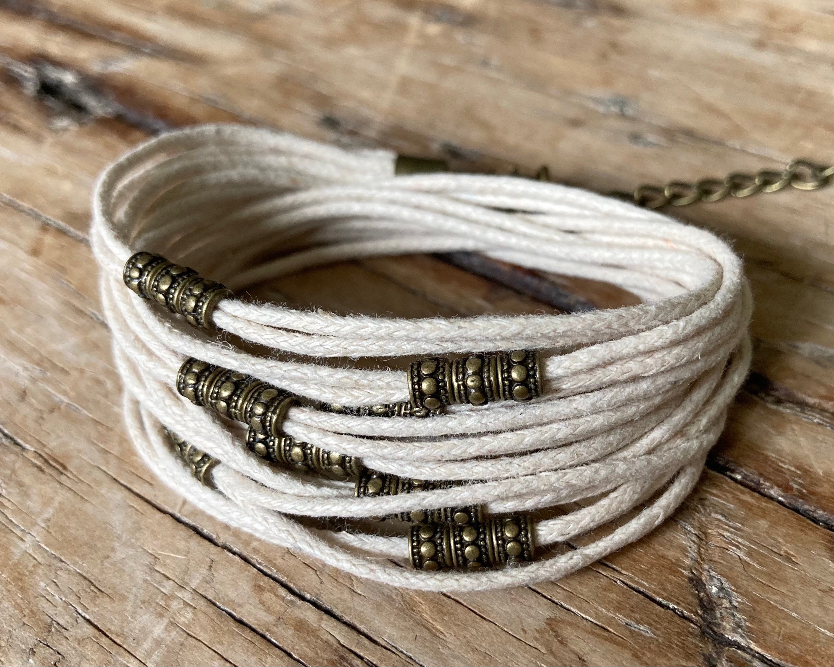 Bohemian Wrap Bracelet Wrap Bracelet Bohemian Bronze Beaded Etsy