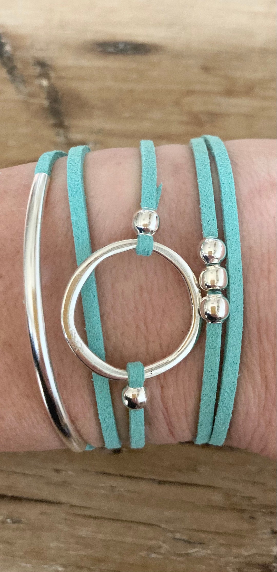 Boho Faux Suede Wrap Bracelet Bohemian Layer Bracelet Suede Etsy UK