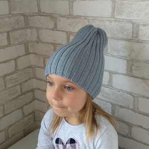 Peuters herfsthoed, peuter meisjes merinowol dunne muts, handgebreide peuter jongens herfsthoed, wollen kinderhoed