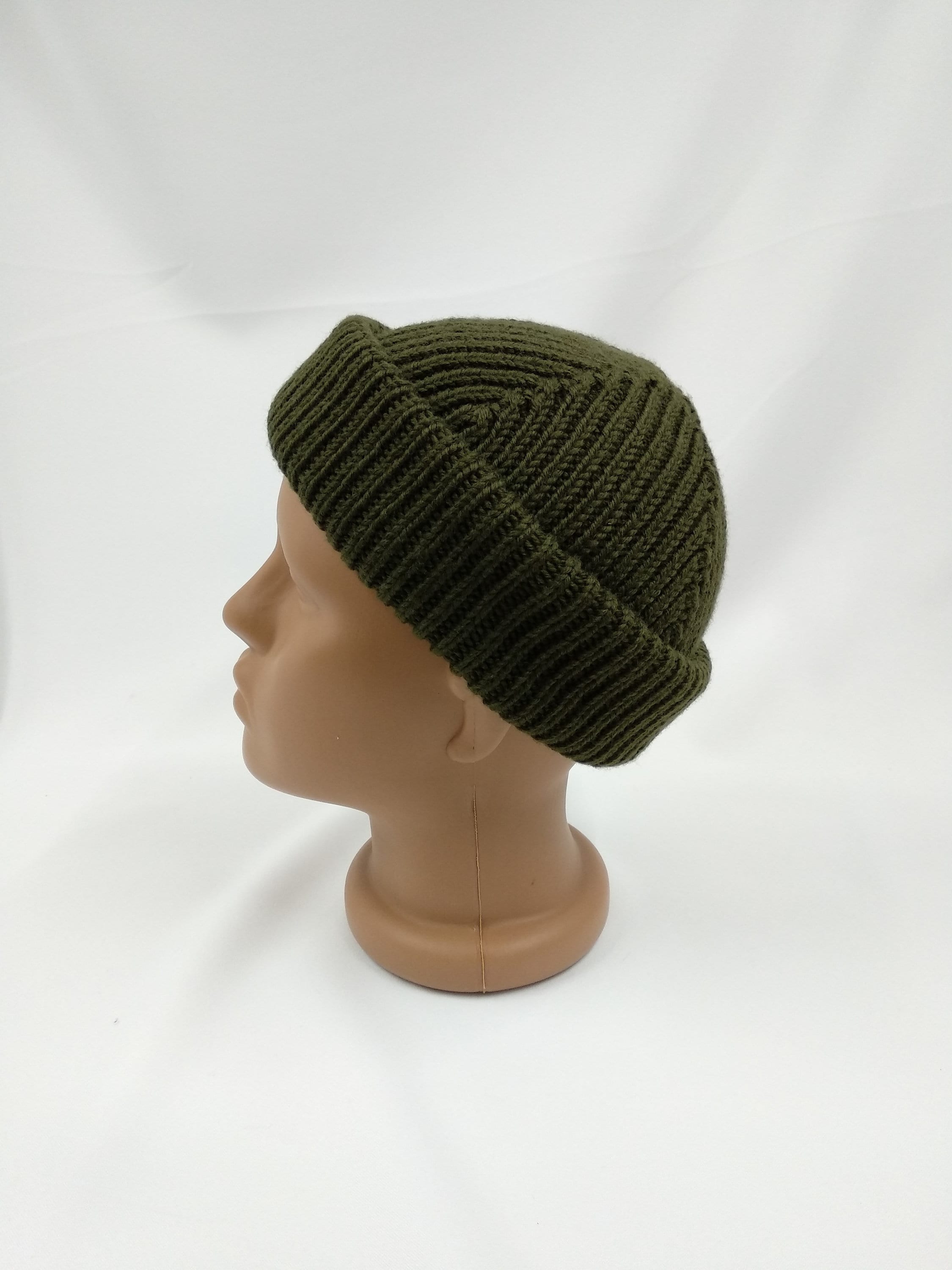 Warm Winter Mens Hat Boys Watch Cap Knitted Wool Hat Military Hat Boys Winter Hat Mens Watch Cap Khaki Beanie for Winter