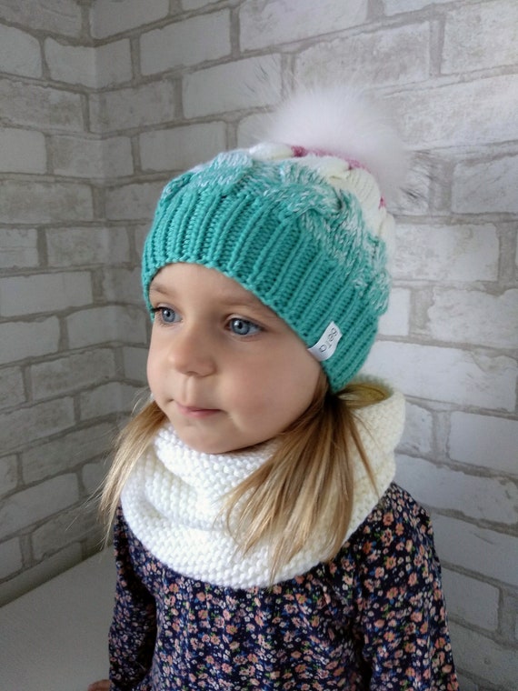 New Baby Toddier Winter Hat Neck Scarf Set 0-3 Year Boys Girls