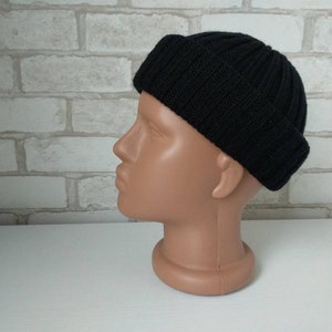 Hand Knitted Mens hat, Merino Wool Hat, Mens Beanie, Mens Ski Hat, Boys Winter Hat Mens Watch Cap Boys Knit Beanie, Mens Slouchy Beanie