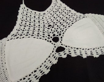 Add Textil Lining To Your Bikini Top or Cotton Crop Top