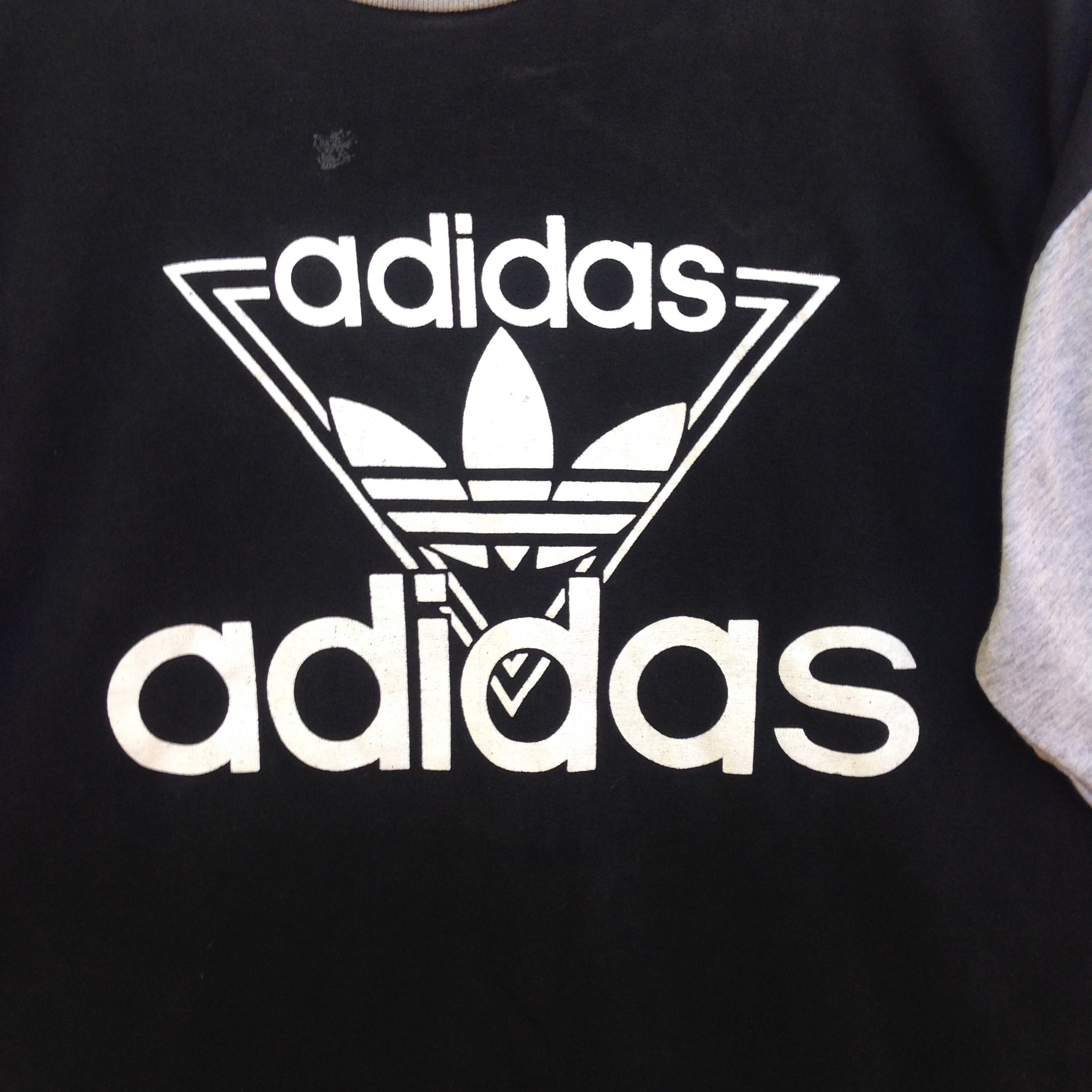 Rare Vintage Adidas T-shirt Big Logo Nice Design Black Color | Etsy