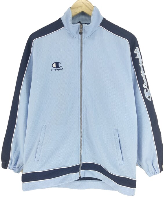 light blue champion jacket