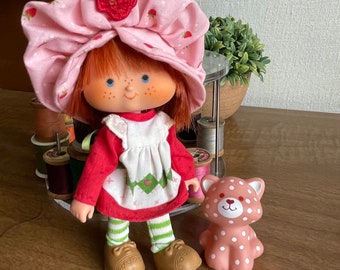 Dolcecuore alle fragole con animaletto alla crema pasticcera - Cappello attaccato - Kenner anni '80