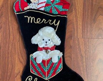 Vintage 1960s Christmas Stocking