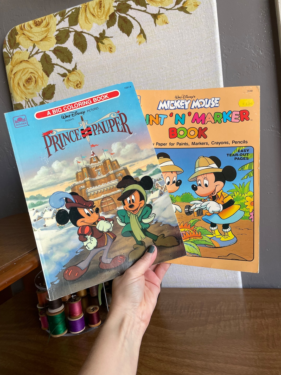 Mickey Mouse Coloring Books 1989, 1991 Vintage Disney Etsy