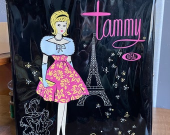 Étui de transport Tammy - Noir - Paris - Idéal pour la famille Tammy - vintage des années 60