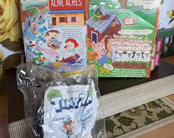 Vintage McDonald’s Happy Meal - 1990 - Tiny Toon Original Box with Flipcar Sealed Toy