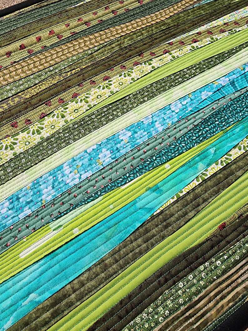 Quilted Wall Hanging, Table Runner, Handmade Runner, Quilted Art