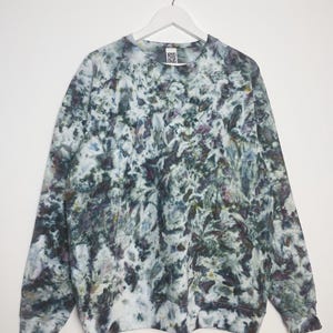 L | Ice Dye Cosmic Black Hand Dyed Sweatshirt