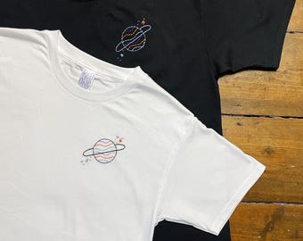 Planet - Hand Embroidered Unisex T-Shirt