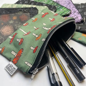 Astuccio con cerniera fatto a mano / Astuccio per matite stampato piccolo Portamonete Astuccio per il trucco