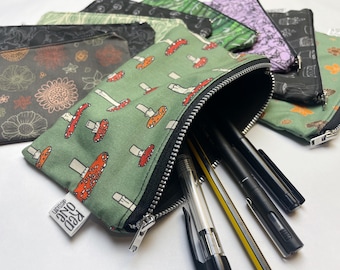 Handmade Zip Pouch | Small Printed Pencil Case Coin Purse Make-up Pouch