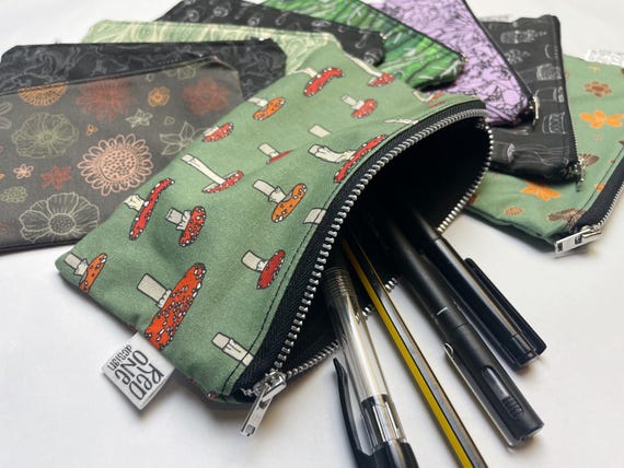 Handmade Zip Pouch | Small Printed Pencil Case Coin Purse Make-up Pouch
