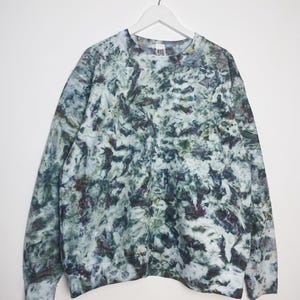 XL | Ice Dye Cosmic Black Hand Dyed Sweatshirt