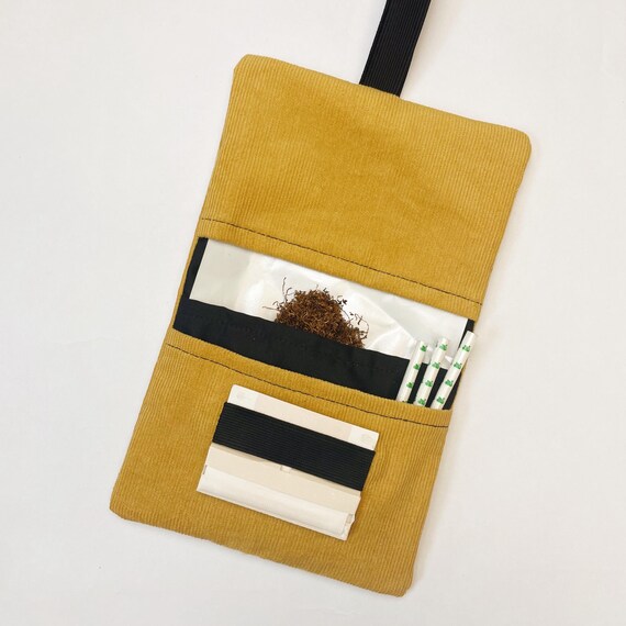 yellow tobacco pouch Handmade Tobacco Pouch