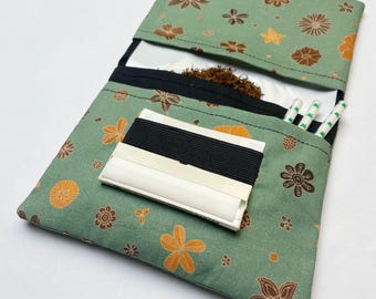 Handmade Tobacco Pouch | Floral Print Tobacco Storage Holder Cover