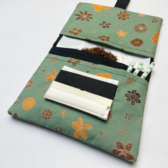 tobacco storage pouch Handmade Tobacco Pouch | Floral Print Tobacco Storage Holder Cover