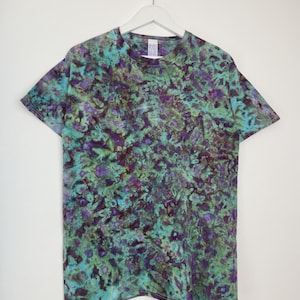 M | Ice Dye Purple Hand Dyed Ice Tie Dye T-Shirt