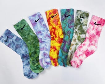 Ice Dyed Nike Socks | Hand Dyed, Small Batch, One of a Kind, Tie-Dye