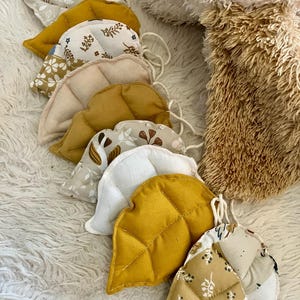 Garland leaves fabric garland bed cabin child garland boho leaf garland bird motifs plant beige yellow mustard