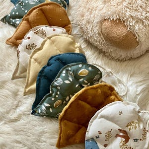 Garland cabin bed garland baby room child garland leaves fabric blue green mustard garland of leaves birds flowers