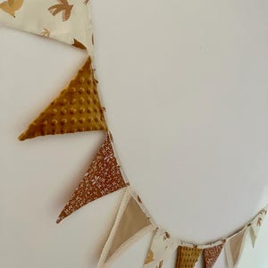 Children&#39;s bunting garland birds flowers garland boho decoration baby room child garland mustard cream terracotta