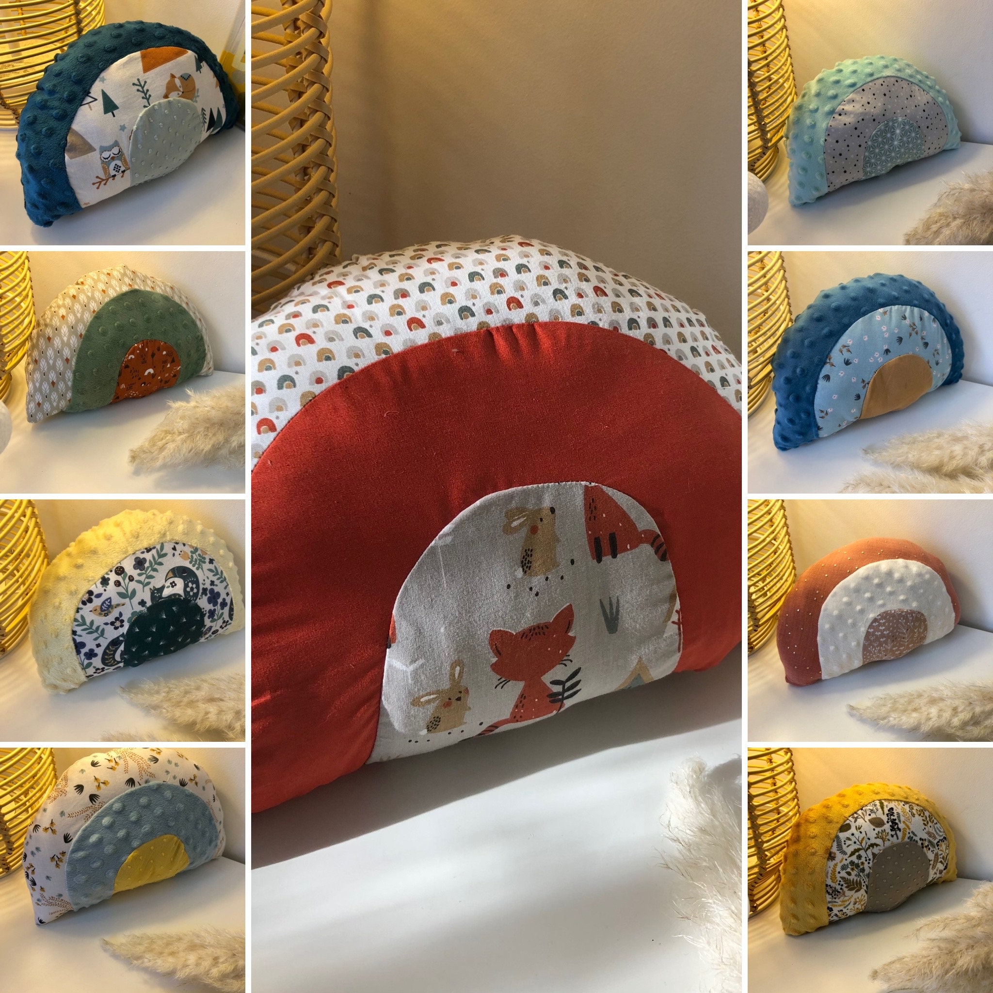 Décoration Chambre Enfant Arc-En-Ciel/Petits Coussins Décoratifs Arc en Ciel Décoration Idée Cadeau 
