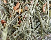 Botanical Natural Hay Timothy Grass Foraging Blend Lavender Chamomile Carrot Bits Lemon Balm Clover USA Grown