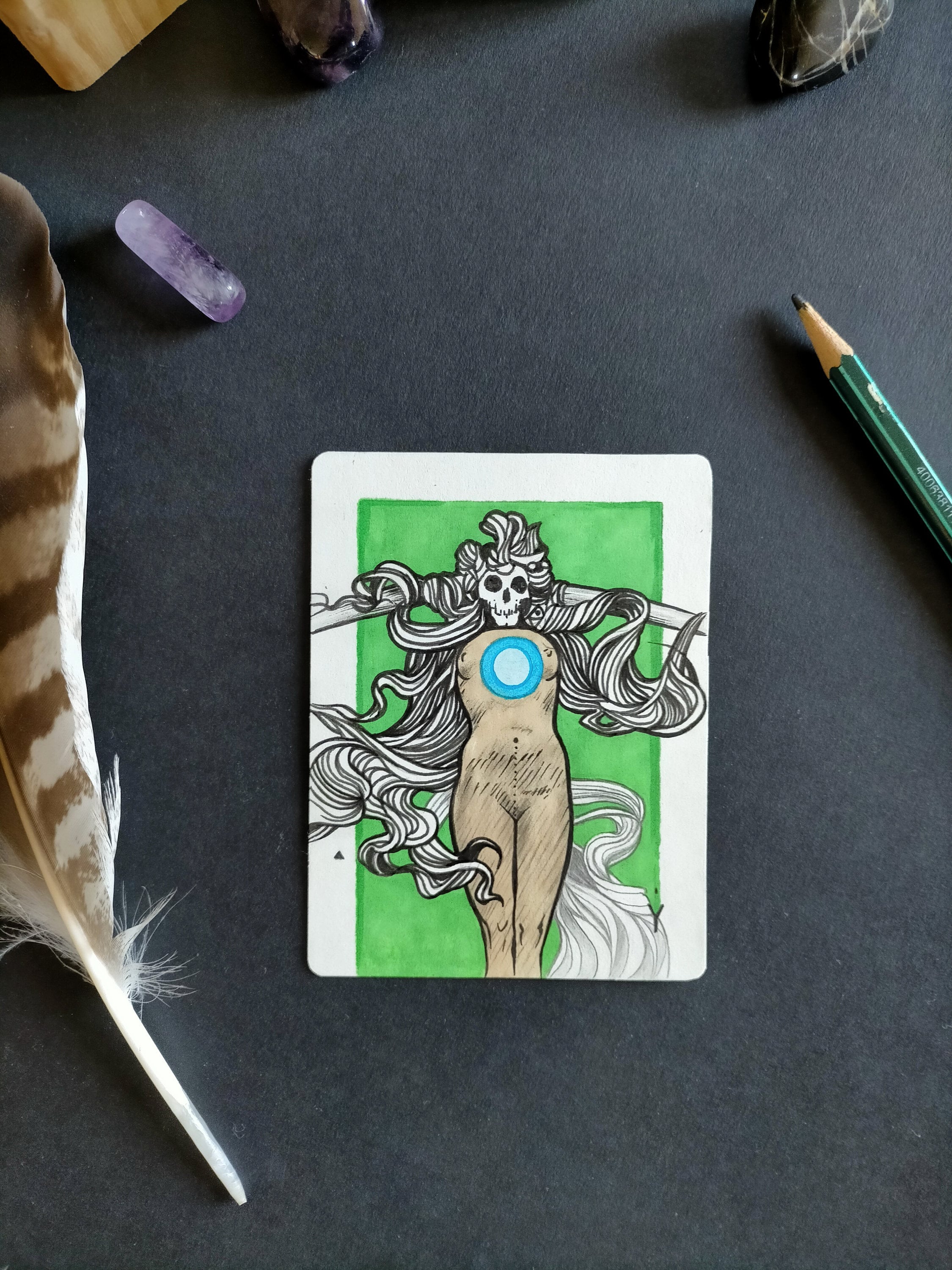 Original Illustration Markers La Chevelure Du Monde