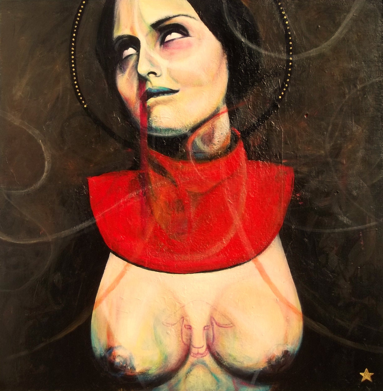 Contemporary Painting Acrylic Wood Extasy